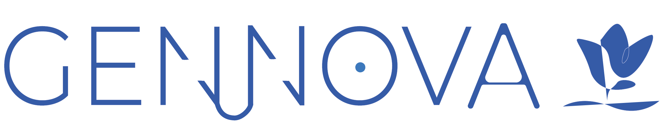 logo azul gennova con ícono